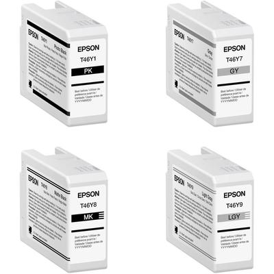 EPSON BUNDLE DE CARTUCHOS TINTA T46Y ULTRACHROME PRO10 NEGRO Y GRIS