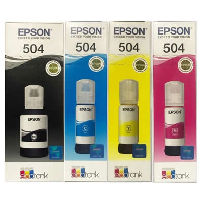 EPSON KIT TINTA T504 MULTICOLOR 04 COLORES PACK X 4