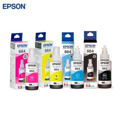 EPSON TINTAS 664 JUEGO COMPLETO PRESENTACION ORIGINAL KIT-T664 TINTA