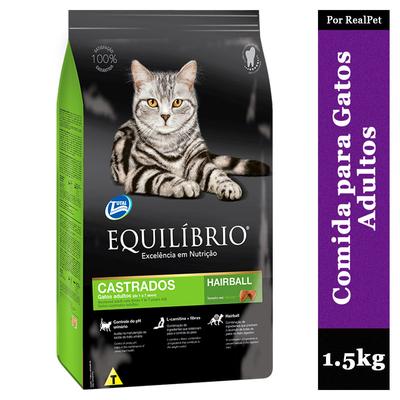 EQUILIBRIO COMIDA PARA GATO CASTRADO EQUILIBRIO 1 A 7 AÑOS 1.5 KG