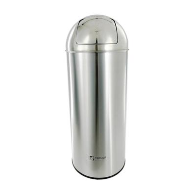 FACUSA PAPELERA DE ACERO INOXIDABLE 50L PUSH (D36.5X73CM) - RESISTENTE Y DECORATIVA 984425001