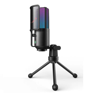 FIFINE MICROFONO K669 PRO 3 USB RGB CARDIOIDE CON SOPORTE NEGRO