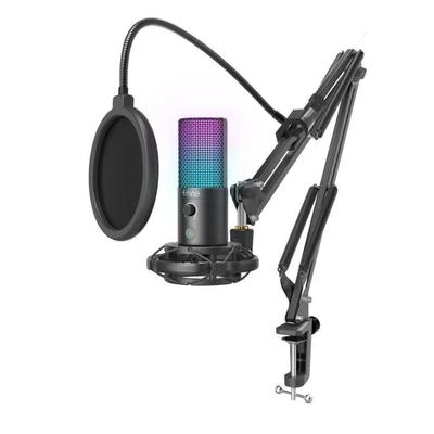 FIFINE MICROFONO T669 PRO 3 USB RGB (INCLUYE BRAZO) NEGRO
