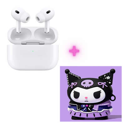 GENERICO AUDIFONOS BLUETOOTH AIRPODS PRO 2DA GENERACION FUNDA KUROMI HELLO KITTY FUNDA AIRPODS PRO 2DA GENERACIÓN