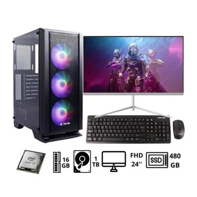 GENERICO COMPUTADORA DE ESCRITORIO 24" WINDOWS 10 PRO INTEL CORE I7 16GB 1TB+480GB