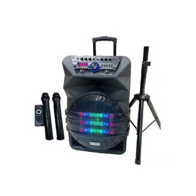 GENERICO PARLANTE ACTIVO PORTATIL JBO W152 INCLUYE 02 MICROFONOS INALAMBRICOS