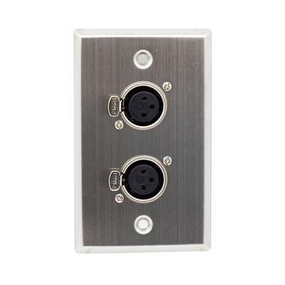 GENERICO PLACA DE PARED CANON XLR 2 JACK 3 PINES TM-1404 FINDER