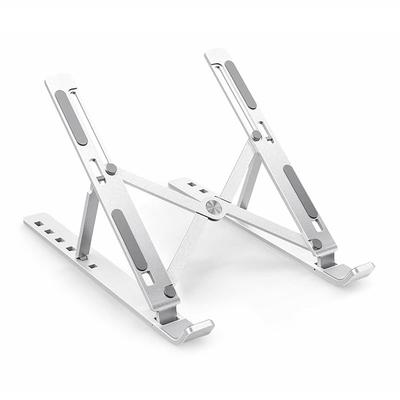 GENERICO SOPORTE ALUMINIO PLEGABLE PARA LAPTOP PORTATIL MULTIFUNCIONAL PLATEADO GENÉRICO