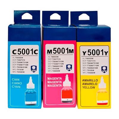 GENERICO TRIPACK DE TINTA COMPATIBLE BT5001 CYAN MAGENTA YELLOW PARA BROTHER CMY