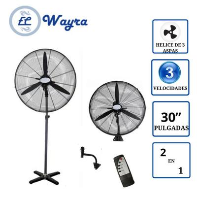 GENERICO VENTILADOR INDUSTRIAL PEDESTAL Y PARED 30" CON CONTROL WI3002_WAYRA WAYRA WI3002