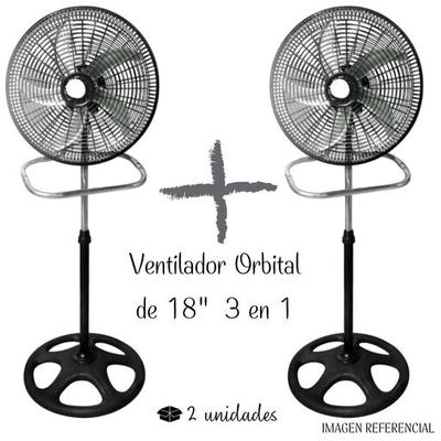 GENERICO VENTILADOR ORBITAL DE 5 ASPAS MALLA PLASTICA 3 EN 1 18" X2 UNIDADES KHUH5