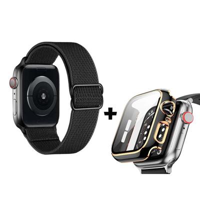 GENERICO - CORREA NYLON PARA APPLE WATCH 41 MM + BUMPER