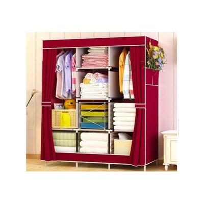 GESTIONRETAIL ROPERO CLOSET ORGANIZADOR ROPA DE 2 CUERPOS LABRADO ROJO