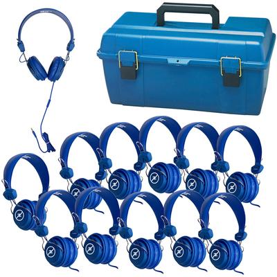 HAMILTONBUHL PACK DE 12 AURICULARES FAVORITZ PARA ESTUDIANTES CON MICROFONOS INTEGRADOS AZUL INCL HAMILTONBUHL FAVORITZ