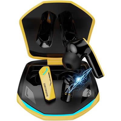 HOCO AUDIFONOS INALAMBRICOS TF-T10 TRANSFORMERS SONIDO 360 ENVOLVENTE AMARILLO HOCO TF-T10