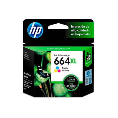 HP CARTUCHO F6V30AL MULTICOLOR TINTA 664XL 330 PGS