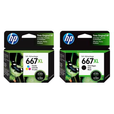 HP KIT CARTUCHO TINTA 667XL MULTICOLOR NEGRO ORIGINAL PACK