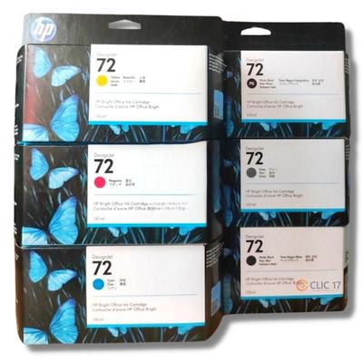 HP KIT TINTA 72 130ML CYAN MAGENTA AMARILLO GRAY MATE BLACK FOTO