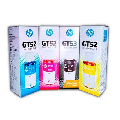 HP KIT TINTA GT52 Y GT53 PRECIO POR 4 UNIDADES PACK GT52GT53