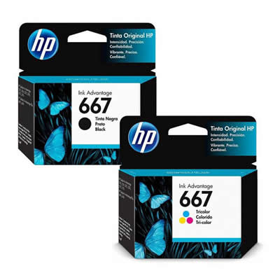 HP TINTA MULTICOLOR PACK 667 Y NEGRO