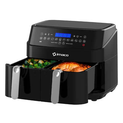 IMACO FREIDORA DE AIRE 9 LT DIGITAL DOBLE CANASTILLA AF4516 AFD4516
