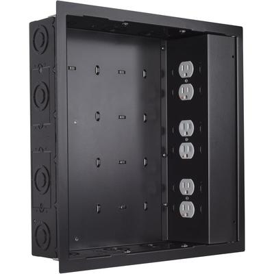 IMPORTADO CAJA DE ALMACENAMIENTO IN-WALL CHIEF PAC526 CON FILTRO Y PROTECTOR SOBRETENSION 6 SALIDAS (NEG