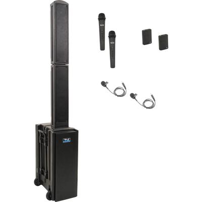 IMPORTADO SISTEMA BEACON DE ANCHOR AUDIO 4 CON DOS RECEPTORES DUAL- MICROFONOS INALAMBRICOS MANO- T