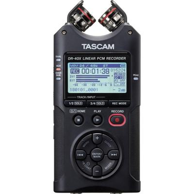 IMPORTADO TASCAM DR-40X 4-CHANNEL / 4-TRACK PORTABLE AUDIO RECORDER AND USB INTERFACE WITH ADJUSTABLE MIC