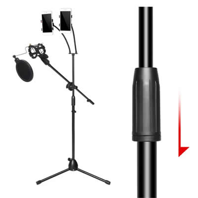 IMPORTADO TRIPODE NB-303 MICROFONO 170CM DOBLE SOPORTE HOLDER CELULAR FLEXIBLE