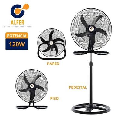 IMPORTADO VENTILADOR 3 EN 1 DE 18 PULGADAS Y 120 WATTS CON MOTOR SILENCIOSO NEGRO ALFER001