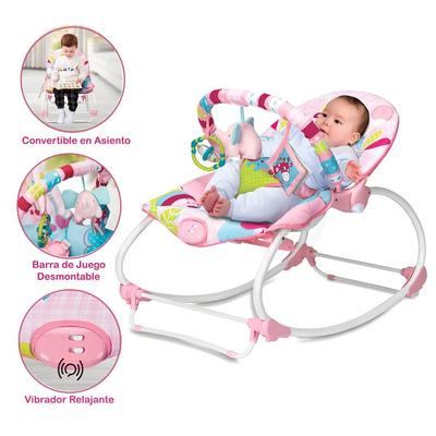 INFANTI SILLA NIDO PARA BEBE ANIMALITOS SAFARI MULTI 6921 ROSADO