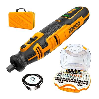 INGCO GRINDER 8V MINITORNO 67PZS USB INALAMBRICO MAS 250 ACCESORIOS