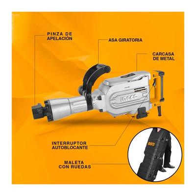 INGCO MARTILLO DEMOLEDOR 1700W + AMOLADORA ANGULAR 2600W 9 INGCO - PDB17008 - AG26008 - LENTES