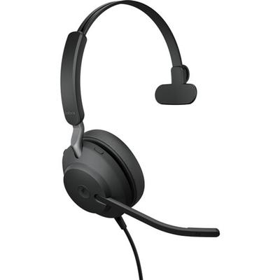 JABRA EVOLVE2 40 SE MONO WIRED ON-EAR HEADSET MICROSOFT TEAMS USB-A BLACK EPOS/SENNHEISER IMPACT SD PRO 1 ML
