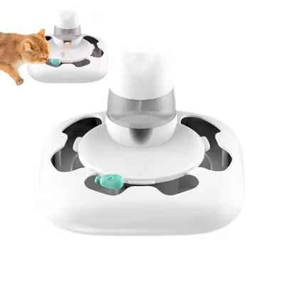 JUGUETE PARA GATOS PERROS BASE PLATO GIRATORIO CON DISPENSADOR DE COMIDA RECARGABLE