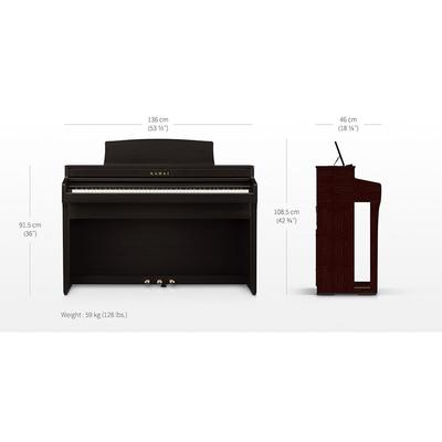 KAWAI PIANO DIGITAL CA49 CON BANCO A JUEGO MADERA DE ROSA