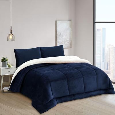 KAZ HOME BASIC EDREDON OI25 FLANNEL SHERPA AZUL - FLANNEL SHERPA