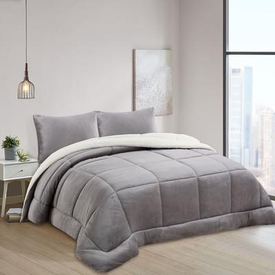 KAZ HOME BASIC EDREDON OI25 FLANNEL SHERPA TAUPE - FLANNEL SHERPA