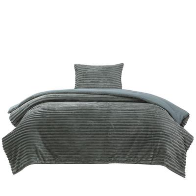 KAZ HOME COLLECTION EDREDON OI25 STRIPES FLANNEL VERDE - STRIPES FLANNEL