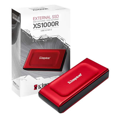 KINGSTON DISCO SSD XS1000 2TB ROJO EXTERNO USB-C 3.2 SXS1000R/2000G