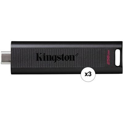 KINGSTON PACK DE 3 UNIDADES DATATRAVELER MAX USB 3.2 GEN 2 TYPE C 256GB