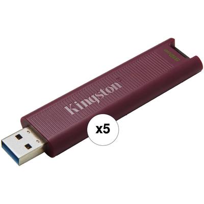 KINGSTON PAQUETE DE 5 UNIDADES DATATRAVELER MAX USB 3.2 GEN 2 TIPO A 512GB