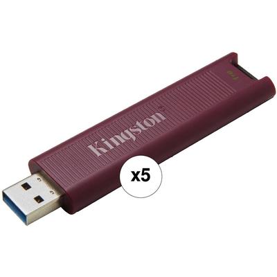 KINGSTON PAQUETE DE 5 UNIDADES DATATRAVELER MAX USB 3.2 GEN 2 TYPE A 1TB