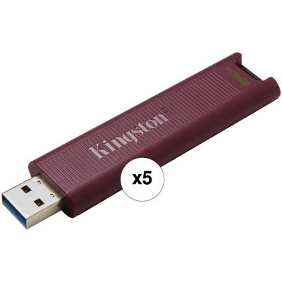 KINGSTON PAQUETE DE 5 UNIDADES DATATRAVELER MAX USB 3.2 GEN 2 TYPE A 256GB