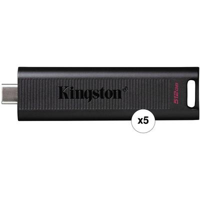 KINGSTON PAQUETE DE 5 UNIDADES DATATRAVELER MAX USB 3.2 GEN 2 TYPE C 512GB