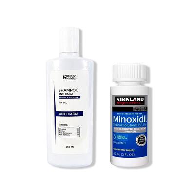 KIRKLAND SHAMPOO ANTICAIDA SIN SAL 250ML + MINOXIDIL LIQUIDO KIRKLAND 60ML