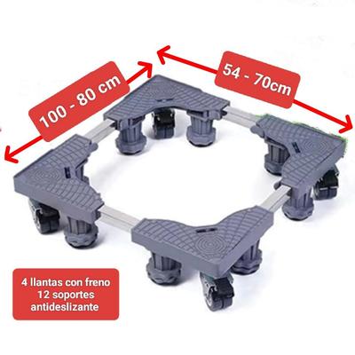 KREARACK BASE GRUESO REFORZADO DE 54 A 100 CM PARA REFRI ETC GRIS BGRI