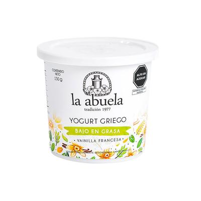 LA ABUELA YOGURT GRIEGO DE VAINILLA BAJO EN GRASA 150G