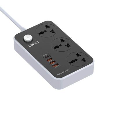 LDNIO SUPRESOR DE PICOS EXTENSION SC3412 3 TOMAS USB-A Y 1 USB-C NEGRO