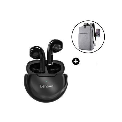 LENOVO AUDIFONO HT38 BT NEGRO MOCHILA ANTIRROBO PORTA LAPTOP USB-GRIS LENOVO HT38 BT